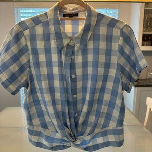 Skies Are Blue Gingham Button-Down Shirt